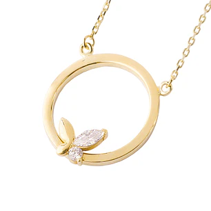 Collares de Oro 18kt Modelo Mariposa & Circones