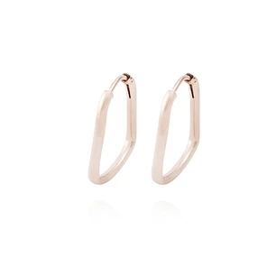 Aros Oro Miel 18kt Ovalo