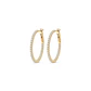 Aros Oro Blanco 18kt Diamantes 62Pts Argollas Grandes - Miniatura 1
