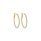 Aros Oro Blanco 18kt Diamantes 62Pts Argollas Grandes - Miniatura 2