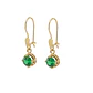 Aros Oro Miel 18kt Colgante con Gota de Esmeraldina 5mm - Miniatura 1