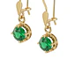 Aros Oro Miel 18kt Colgante con Gota de Esmeraldina 5mm - Miniatura 2