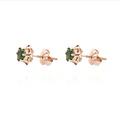 Aros Oro Miel 18kt Esmeraldina 4mm