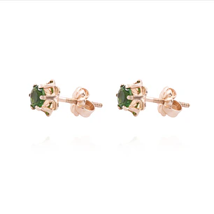 Aros Oro Miel 18kt Esmeraldina 4mm