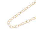 Collar de Plata Esterlina 925 Eslabones rosados Bañado en Oro 14kt