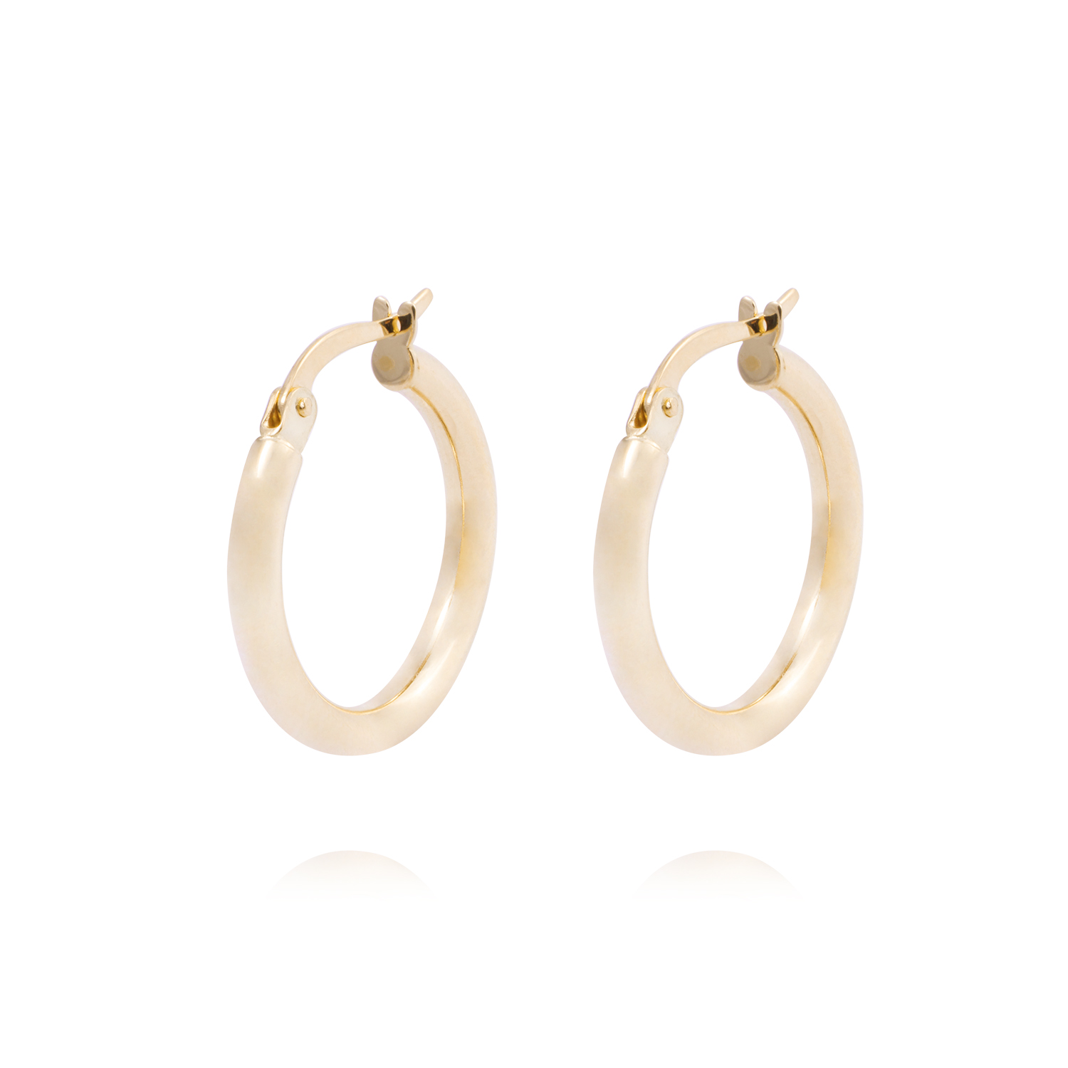 Aros de Oro 18kt Argollas Tubo 1