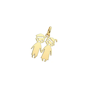 Colgante de Oro Miel 18kt Niños Pequeños