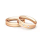 Par Argollas Matrimonio de Oro Miel 18kt 4,0mm Gio con Diamante 3x2Pts - Miniatura 2