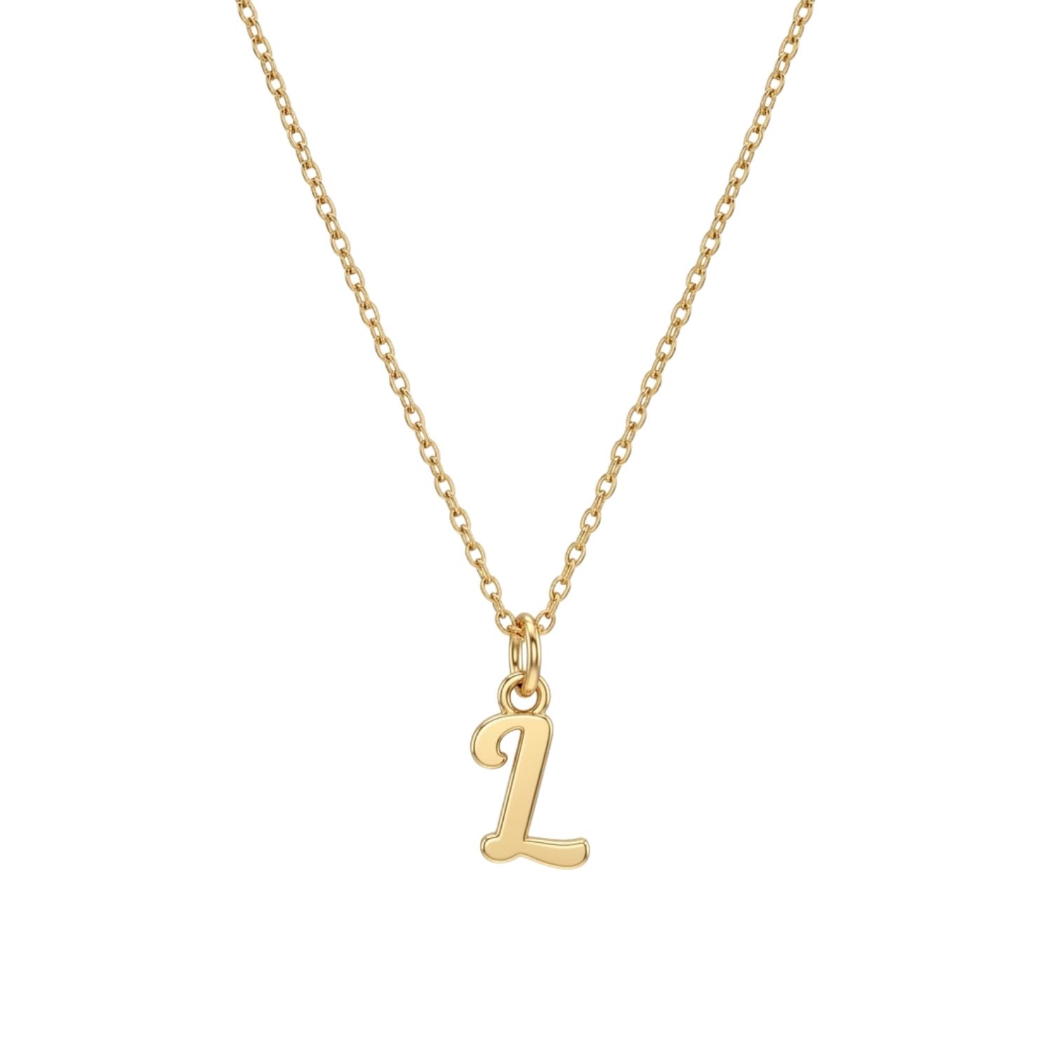 Colgante de Oro Miel 18kt Letra Gótica L 3
