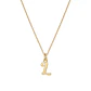 Colgante de Oro Miel 18kt Letra Gótica L - Miniatura 3