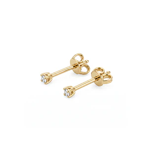 Aros de Oro 18kt con Diamantes Punto de Luz Grifas 6pts total SI/H