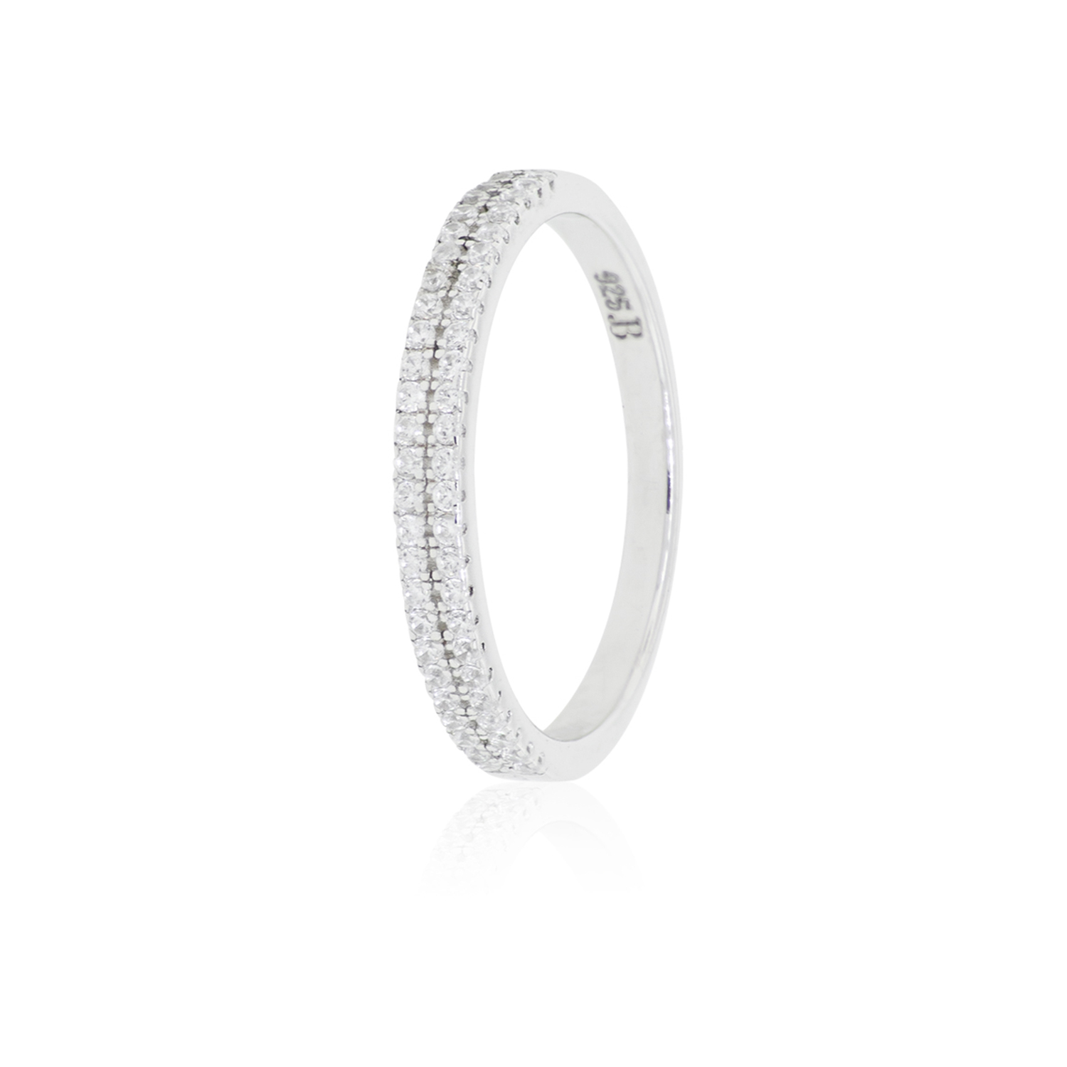 Anillo de Plata Esterlina 925 Cintillo Doble 1