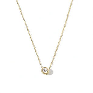 Collar de Oro 18kt con Diamantes 8 Pts Totales SI/H Corte Brillante - By Danielle Costantini