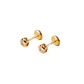 Aros de Oro 9kt Flor Circonita - Miniatura 2
