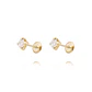 Aros de Oro 9kt Circonita Pequeña 4 Grifas - Miniatura 2