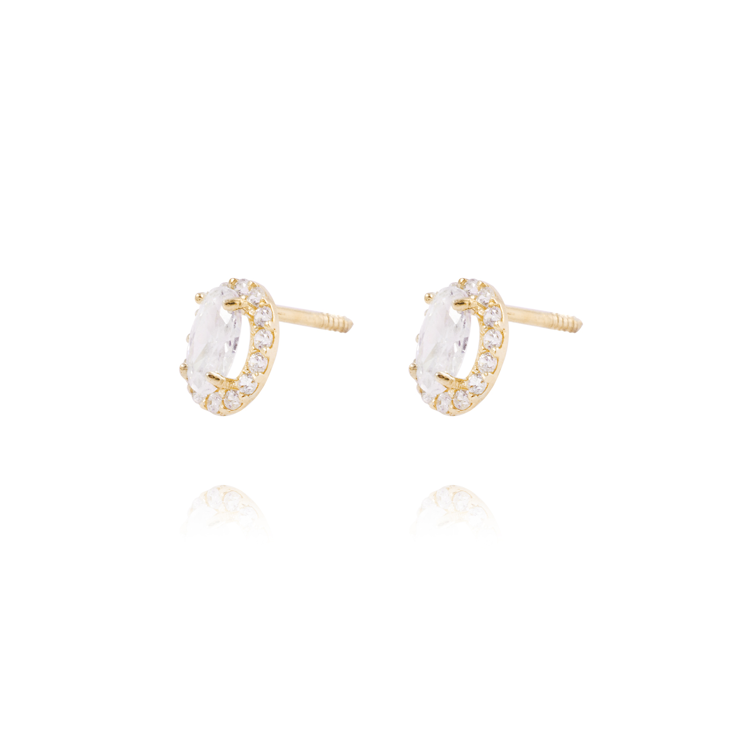 Aros de Oro de 18kt Circón grande 2