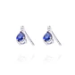 Aros de Oro 18kt con Diamantes 4pts total SI/H 69pts Zafiro - Miniatura 1