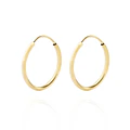 Aros de Oro 18kt Aros Argollas Ovalada