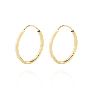 Aros de Oro 18kt Aros Argollas Ovalada