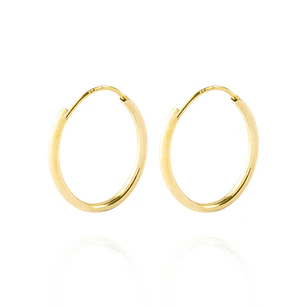 Aros de Oro 18kt Aros Argollas Ovalada