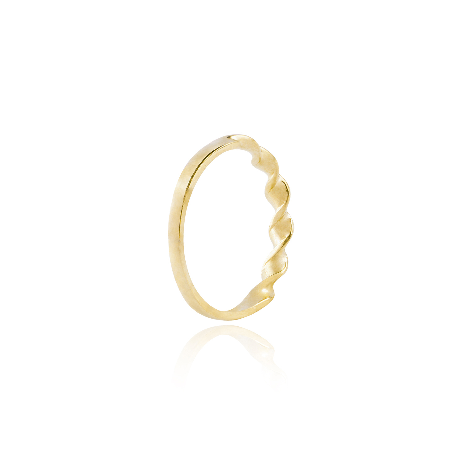 Anillo de oro 18kt Espiral, liso 2