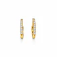 Aros Oro Amarillo 18kt Argollas Pequeñas Circonita 11MM - Miniatura 1