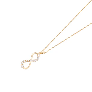 Colgante de Oro 18kt Infinito Circón