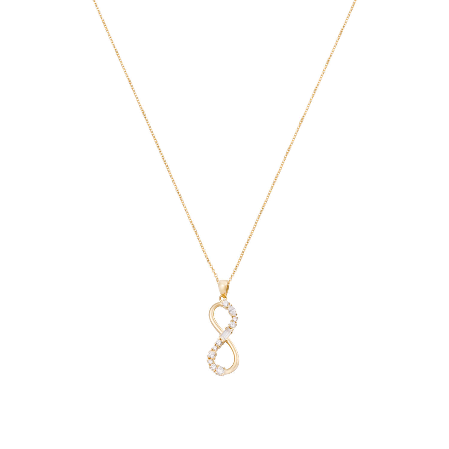 Colgante de Oro 18kt Infinito Circón 3