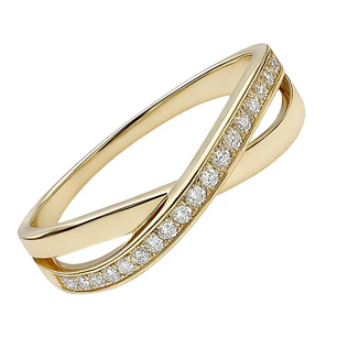 Anillo Oro Amarillo 18kt Infinito Circonita