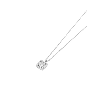 Collar Oro Blanco 18kt Brillo Eterno Circonita