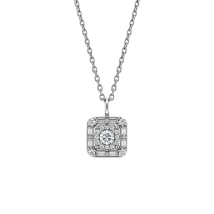 Collar Oro Blanco 18kt Brillo Eterno Circonita