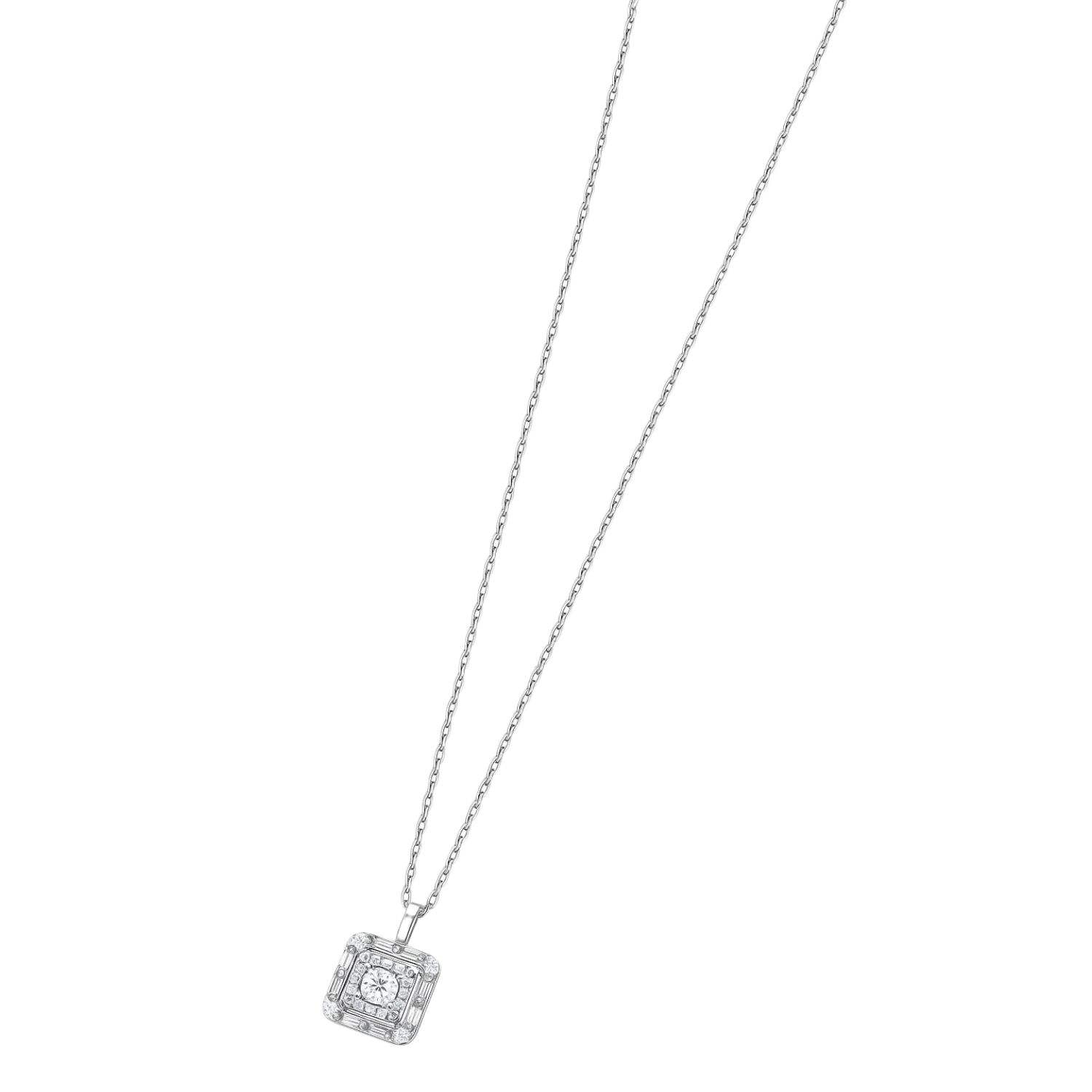 Collar Oro Blanco 18kt Brillo Eterno Circonita 3