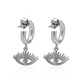 Aros de Plata Esterlina 925 Argollas Ojo Circonita - Miniatura 3