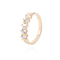 Anillo Revestido en Oro 18kt Medio Cintillo Con Circonita - Miniatura 1