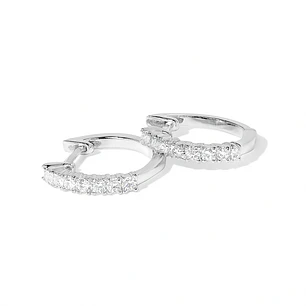 Aros de Oro 18kt Diamantes 37 Pts es G/VS Corte Brillante | Danielle Costantini