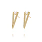 Aros de Oro 18kt Modelo Circón Largos - Miniatura 1