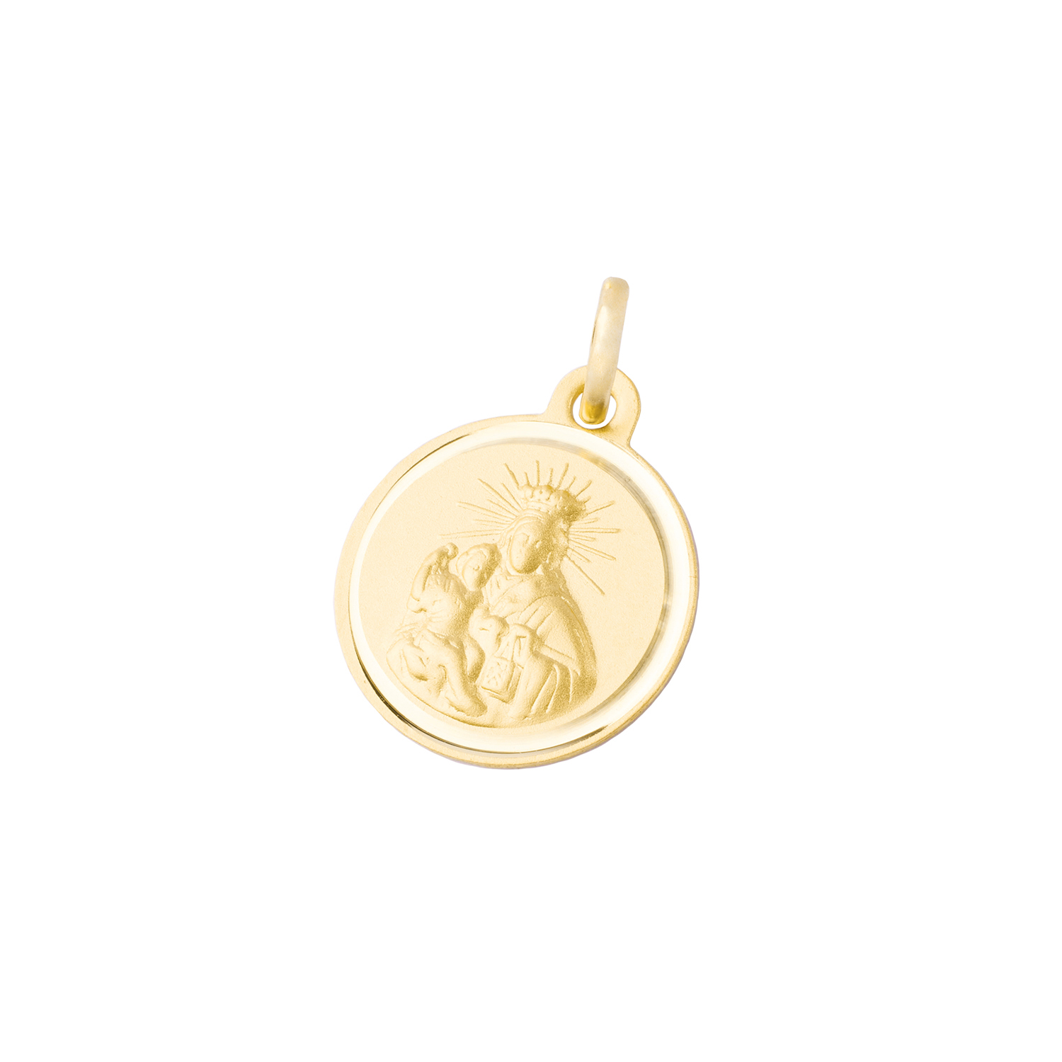 Colgante de Oro 18kt Virgen Maria 14mm 1