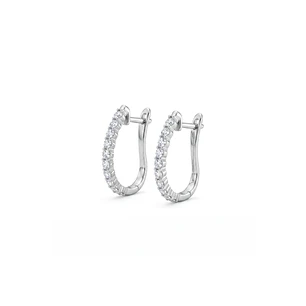 Aros Oro Blanco 18kt Diamantes Argollas 61 Pts