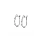 Aros Oro Blanco 18kt Diamantes Argollas 61 Pts - Miniatura 1