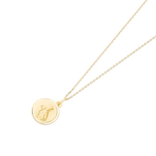 Colgante de Oro 18kt Virgen Maria 14mm