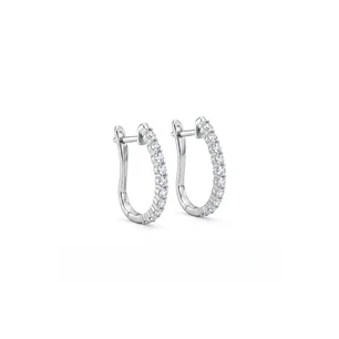 Aros Oro Blanco 18kt Diamantes Argollas 61 Pts