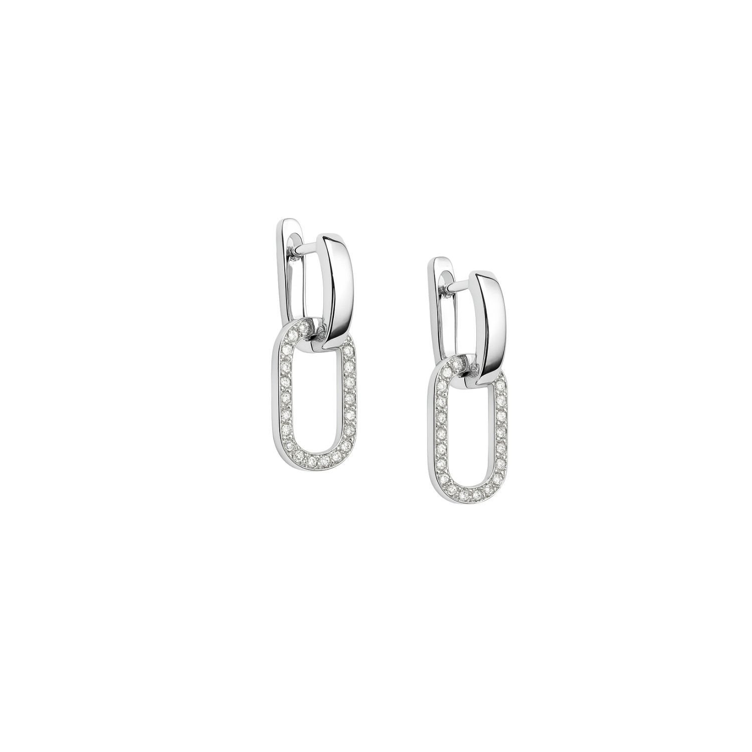 Aros de Oro Blanco 18kt con Diamantes 39 Puntos Totales Corte Brillante SI/H - By Danielle Costantini 1