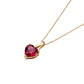 Collar Oro Amarillo 18kt Corazón Rubi - Miniatura 1