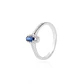 Anillo de Oro 18kt Diamantes 13pts Corte Brillante Con Zafiro de 19pts - Miniatura 1