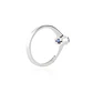 Anillo de Oro 18kt Diamantes 13pts Corte Brillante Con Zafiro de 19pts - Miniatura 2