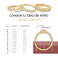 Anillo de Oro 18kt Diamantes 13pts Corte Brillante Con Zafiro de 19pts - Miniatura 5