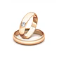 Par Argollas Matrimonio de Oro Miel 18kt Venecia 3,5mm Diamante 3Pts - Miniatura 1