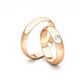 Par Argollas Matrimonio de Oro Miel 18kt Venecia 3,5mm Diamante 3Pts - Miniatura 3