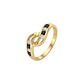 Anillo Oro Miel 18kt Vínculo con Zafiros y Circonitas - Miniatura 1