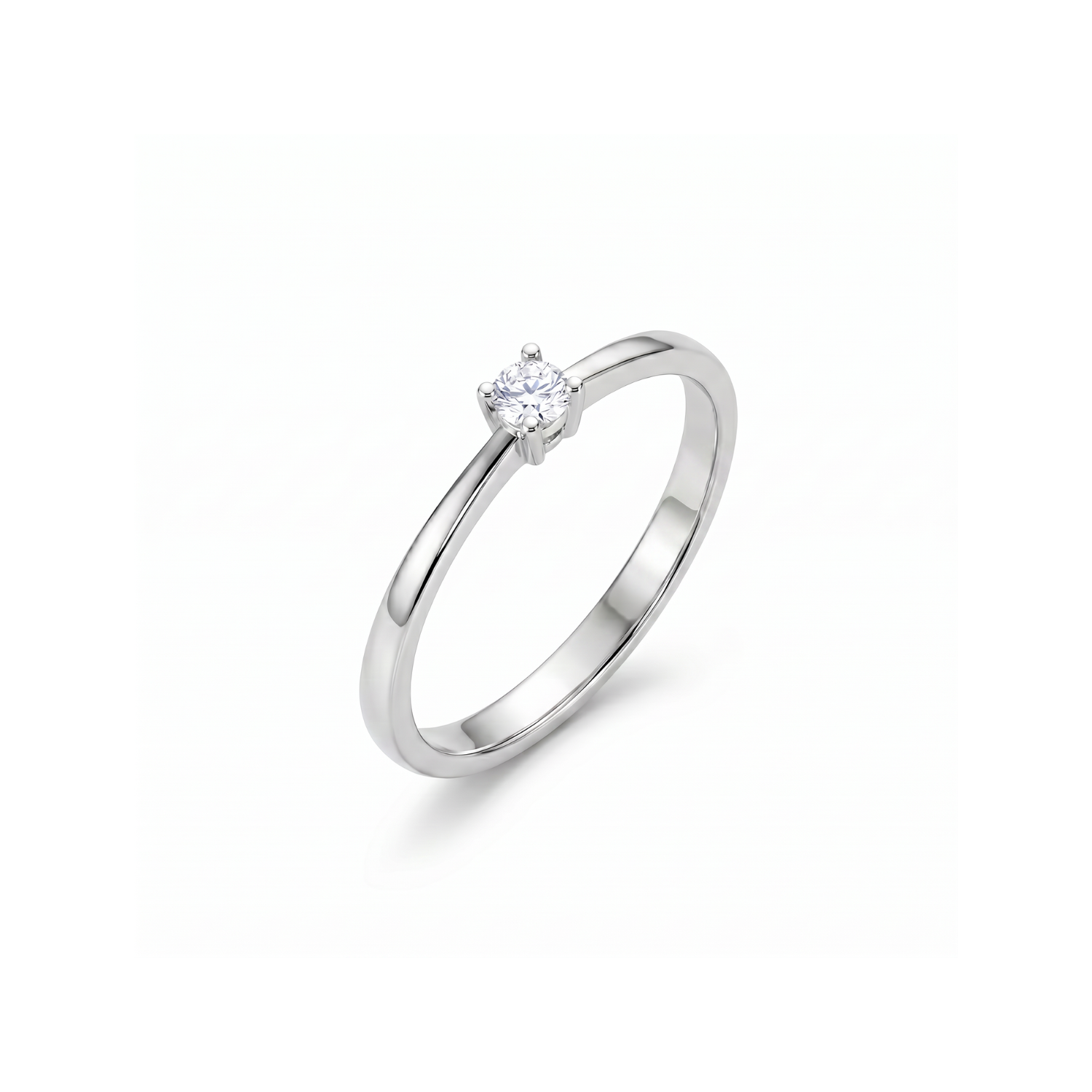 Anillo Oro Blanco 18kt Diamantes 5 Pts 1